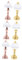 HONMEET 6 Pcs Dollhouse Table Lamp Mini LED Floor Lamp Tiny Furniture Battery Table Lamp Dollhouse Lamp Decoration Dollhouse Bedside Lamp Doll House Floor Lamps Adornment Desk Lamps Iron