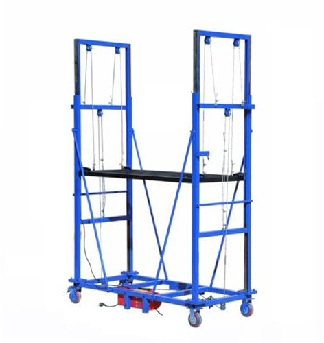 KJZQXYX Household Electric Lifting Scaffold Work Platform, Heavy Duty Lift Table for Indoor Outdoor Aerial Work Warehouse Handling of Goods (Rise Height 3.5M)