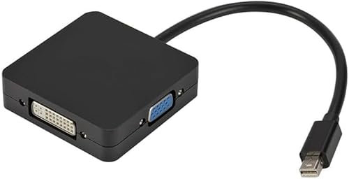 Mini DisplayPort auf HDMI VGA DVI 4K Adapter, 3 in 1 Mini DP(Thunderbolt) Konverter Adapter (männlich auf weiblich) Kompatibel mit MacBook Air, Mac mini, Microsoft Surface Pro 3/4 ﻿