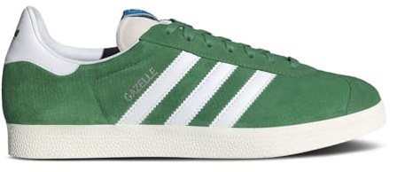 adidas Men's Gazelle Indoor Sneaker, Preloved Green/Cloud White/Core White, Size 11