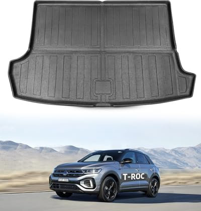 LANGBEAN Alfombrillas Maletero Superior para VW T-ROC 2025 2024 2023 2022 2021 2020 2019 2018, TPE Alfombras Maletero T-ROC Original con Borde Elevado, Antideslizante e Impermeable Accesorios