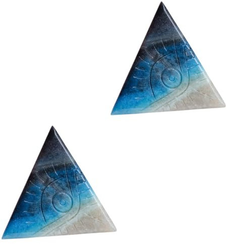 Zerodeko 2 Stücke Bösen Blick Dekorationen Natürliche Selenite Handwerk Kristall Bösen Blick Statue Für Decor