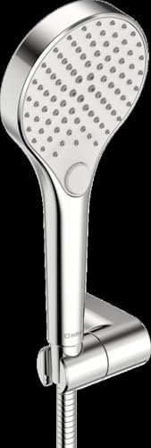 HANSA HANSAVIVA Handbrausegarnitur, 3-strahlige Handbrause, 1250mm Brauseschlauch, chrom, 44170120