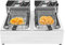 WOQLIBE Freidora doble, 12 L, con 2 cestas, temperatura ajustable (60 – 200 ℃), freidora gastro para cocina, restaurante, salón de comida – Plata (2,5 kW + 2,5 kW, 220 V)