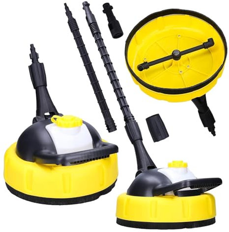 Accessorio per pulitore per patio – Testa di fissaggio per idropulitrice serie K, ad alta pressione, per pulire superfici e patio K2 K3 K4 K5 K6 K7, ugelli rotanti per la pulizia di pavimentazione