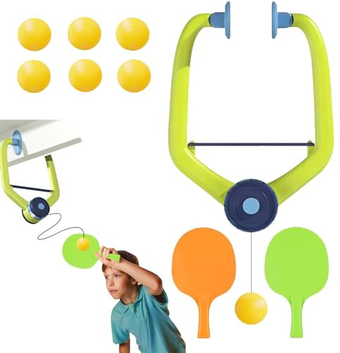 Tür Ping Pong Spiel für Türrahmen, Over The Door Pingpong Spiel, Door Ping Pong Game Over The Door, Hängender Tischtennis Trainer Set, Tür Pingpong, Ping Pong Türspiel, Tür Pong Spiel FüR Kinder