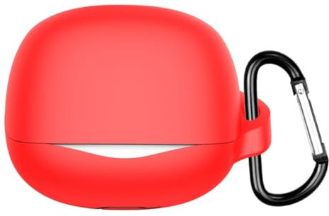 YKNIUFLY Bluetooth Kopfhörerhülle Kompatibel mit QCY MeloBuds N50, Weiches TPU, 360° Rundumschutz Kopfhörer Hülle Abdeckung Kompatibel mit QCY MeloBuds N50.(Rot)