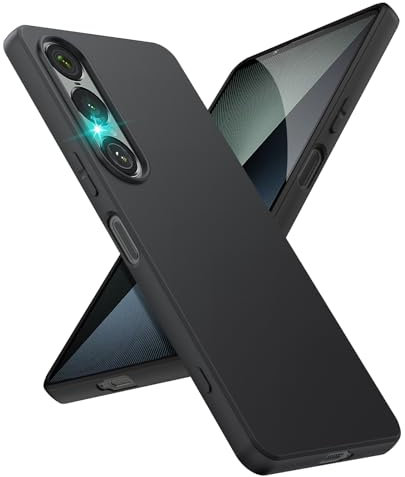 SineOrdo Handyhülle für Sony Xperia 1 VII Hülle, Schutzhülle Sony Xperia 1 VII Ultra Dünn Hüllen Silikon TPU Sturzfest Weiches Case Matte - Schwarz