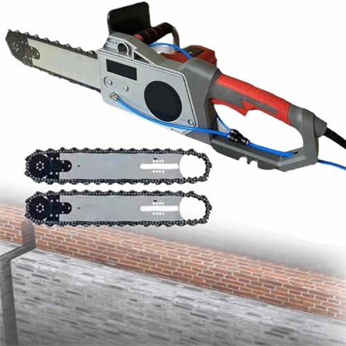 ZenSeFarin Elektrische Betonsäge, Diamantketten-Betonsäge, handgeführte bürstenlose Kettensäge, mit wassergespeister Staubunterdrückung, Tiefe 35/48 cm, für Granit, Stahlbeton,Depth48cm