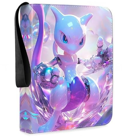 FFLIW Karten Sammelalbum 50 Seiten 400 Taschen, Sammelkarten Album Karten Hefte Ordner, Wasserdicht PU Leder Sammelalbum Album Jungen Mädchen Geschenk für Weihnachten, Kindertag und Geburtstage