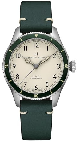 Hamilton Unisex Analog Automatik Uhr mit Leder Armband H76255810