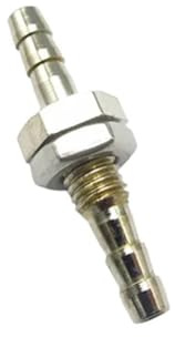 VAYEODEYU Raccord de tuyau d'arrosage en laiton, Lot de 2 raccords cannelés en laiton de 4 mm for cloisons étanches for carburant, gaz, eau(4mm plating)