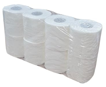 64 Rollen Toilettenpapier WC Papier Klopapier weiß Zellstoff 3-lagig 250 Blatt 8x8 in Großpackung