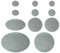 Nordtown Puffer Daunenjacke Reparaturflicken | Selbstklebend, vorgeschnitten, wasserdicht, dezentes Ripstop-Nylongewebe zum Fixieren von Jacken, Zelten, Schlafsäcken, Skihosen (11 Stück) (Grau)