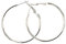Leslii, Ohrringe für Damen, Creolen in Silberfarbe, klassischer Ohrschmuck, Modeschmuck, Ohrringe Silber Hochglanz, Durchmesser 5,5cm
