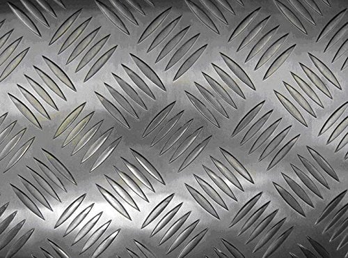 JD Multi Metals - Aluminium Checker Plate 5Bar Tread Plate 4mm Thick - Various Sizes, Aluminium, 400mm x 400mm