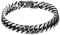 JewelryWe Schmuck Herren Armband Edelstahl Panzerkette Armband schwer Glieder Link Kettenarmband 21CM Armkette Armreif Grau
