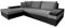 Mirjan24 Ecksofa Bangkok Mini, Moderne Eckcouch mit Schlaffunktion und Bettkasten, Ecksofa für Wohnzimmer, Gästezimmer, Couch L-Form, Wohnlandschaft (Soft 011 + Lux 05)