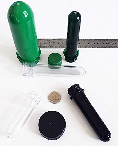 Geo-Versand 50 grüne Geocaching Petlinge mit FTF Deckel wasserdicht Tube behälter Preform Preformen (50 x 13 cm grün)