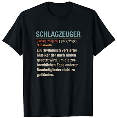 Schlagzeuger Definition Begriff Lustiges Geschenk Drummer T-Shirt