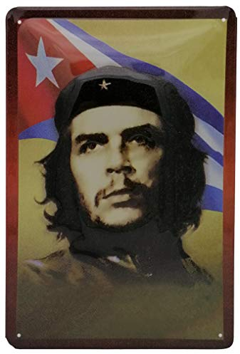 30 x 20 cm Retro Blechschild passend für Che Guevara Fans, Deko Schild, geprägtes Stahlblech