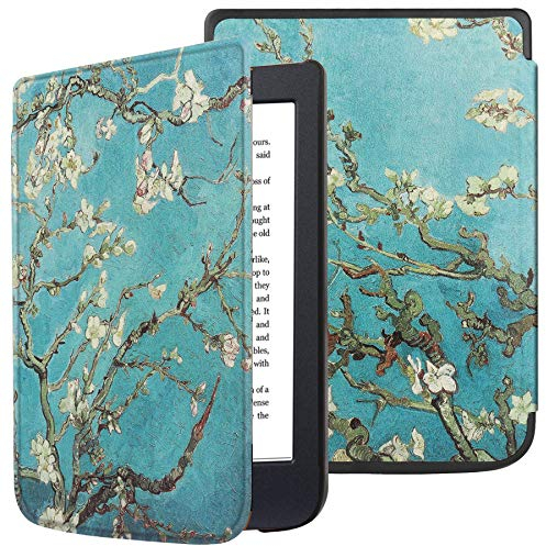 VOVIPO Kobo Nia 6 Étui de Protection Ultra Fin avec Fonction Veille/réveil Automatique pour liseuse Kobo Nia 6 Version 2020-Apricotflower