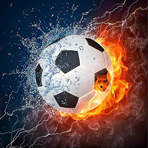SNOWZAN DIY 5D Diamond Painting Fußball Strass Stickerei Painting 5D Diamant Painting Full Kits Diamant Painting Bilder Full Malerei Leinwand Strass Malerei Stickerei Bilder Kunst Wohnkultur 30*30cm