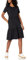 Amazon Essentials Women's Short-Sleeve Crewneck Tiered Dress, Black, M