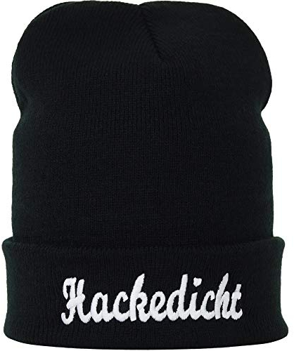 EXPRESS-STICKEREI Lustige Strickmütze - Warme Wintermütze mit Spruch Hackedicht - Beanie für Damen und Herren - Unisex Wollmütze - Haube mit Spruch