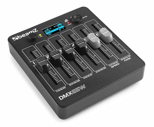 BeamZ DMX65W - Akkubetriebener 30-Kanal Funk DMX Controller - Wireless DMX Konsole - Lichtmischpult drahtlos