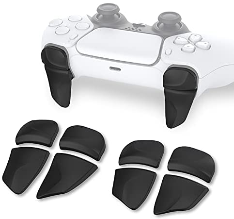 PlayVital Trigger Estensione per ps5/Edge Controller Joystick,BLADE Tasti L1 L2 R1 R2 Grilletto Lungo per PS Portal Remote Player,2 Paia,Nero