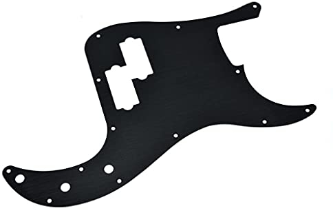 Dopro Northwest Guitars Schlagbrett für Bassgitarre mit 13 Löchern, aus eloxiertem Aluminium, für American Fender P Bass, Schwarz