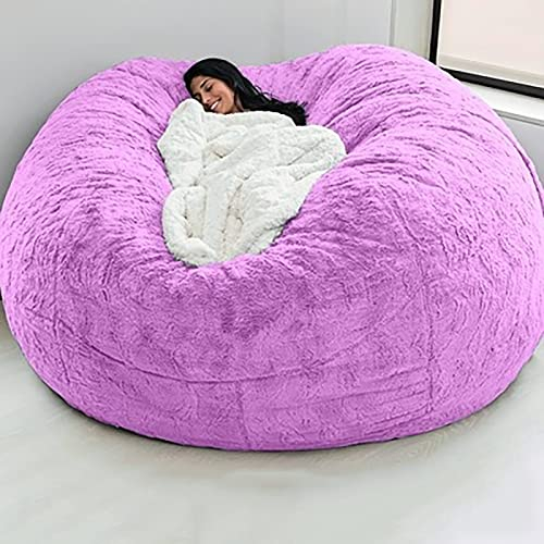 RTYHN Sitzsack-Bezug Ohne Füllung,Riesiger Pelz-Sitzsack,12-Farbiger Sitzsackbezug