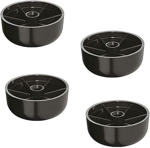 cyclingcolors 4X Pied de Meuble Plastique Noir 45mm 55mm Embout canapé Table Fauteuil Chaise (D = 55mm)