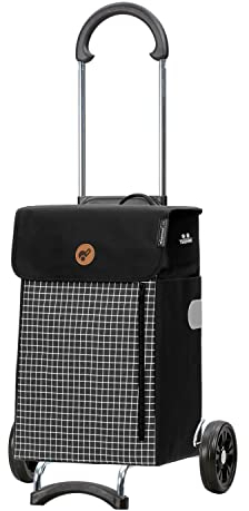 ANDERSEN Einkaufstrolley - Scala Shopper Hente schwarz 36 L Einkaufswagen, nachhaltig, Thermo, klappbar, leichtgängig, leise Räder