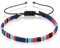 Surfer Fußband Blau gemustert Damen und Herren Bunt I Wasserfester Stoff I Fussband größenverstellbar (16-32cm) I Boho Ethno Fussbänder