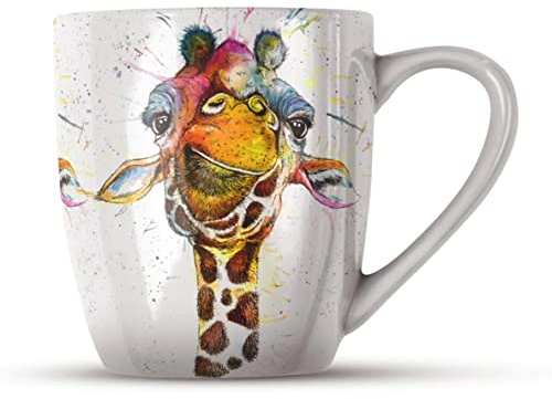 Rainbow Giraffe Fine Bone China Mug by Katherine Williams