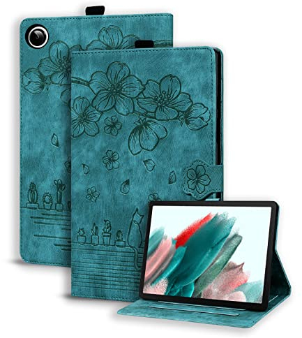 Succtopy Funda para Samsung Galaxy Tab A8 10.5 Pulgadas 2021,Ultra Slim PU Protectora Tableta Cover Samsung Tab A8 2021,Carcasa con Función de Soporte para Galaxy Tab A8 SM-X200/X205/X207,Verde Claro