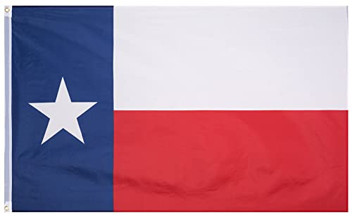 MUWO Flagge America Edition 90 x 150 cm, doppelseitige Gartenflagge, wetterfeste Fanflagge, Fußballflagge Polyester der 50 Vereinigten Staaten, USA-Bundesstaaten mit Ösen (Texas)