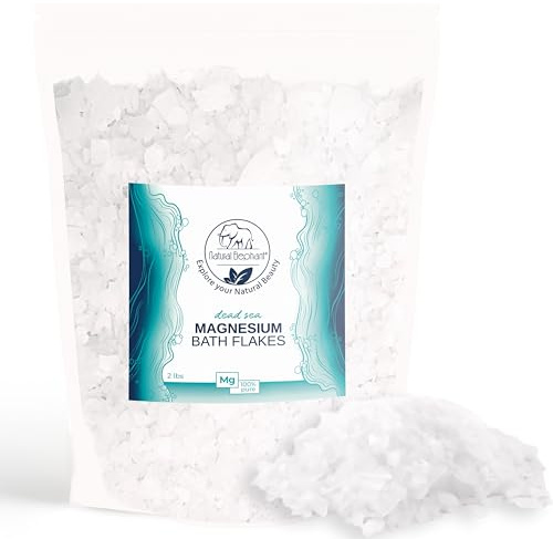 Natural Elephant Dead Sea Magnesium Bath Flakes | 2 lb Bag (32 oz) | Pure Magnesium Chloride Soak for Body and Foot | Ideal for a Soothing Bath Experience | Alternative to Epsom Salt
