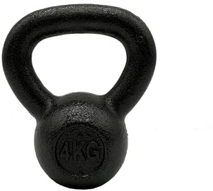 Chase Fitness 4KG Cast Iron Kettlebell for Strength and Cardio Home Gym Training 4-40kg