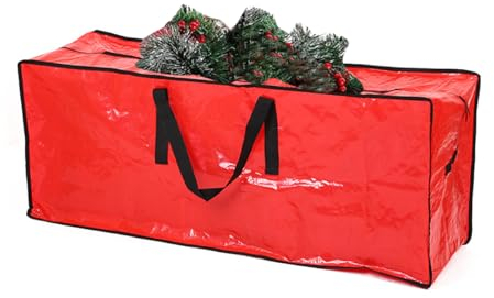 Odot Weihnachtsbaumtasche, Weihnachtsbaum Tasche, Wasserdichte Weihnachtsbaum Taschen Aufbewahrung, Transporthülle Weihnachtsbäume für 2.7m Bäume (165x38x75cm,Rot)