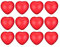 Oikabio 12 Stück, Anti-Stress-Bälle, rotes für Valentinstag, Anti-Stress-Bälle für Schulbelohnung, Füllung, Geschenk für , , Valentinstag
