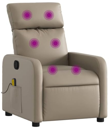 vidaXL Massagesessel Cappuccino-Braun Kunstleder