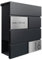 Briefkasten Manufaktur® Design Briefkasten Kant Edition mit Zeitungsfach - Elegance 3 individuell mit Ihrem Namen & Hausnummer (RAL 9005 tiefschwarz)