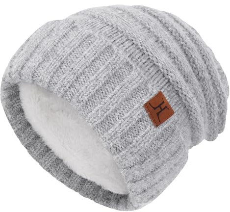 ZASFOU Damen Winter Mütze Beanie mit Fleecefutter Warme Kunst Nerz Samt Wintermütze Thermo Strickmütze Mützen für Frauen Geschenk