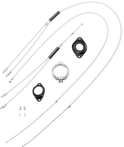 TSTRAUM BMX Fahrrad Gyro Bremskabel vorne + hinten (oben + unten) Spinner Rotorkabel Rotor Set Kit (Weiß)