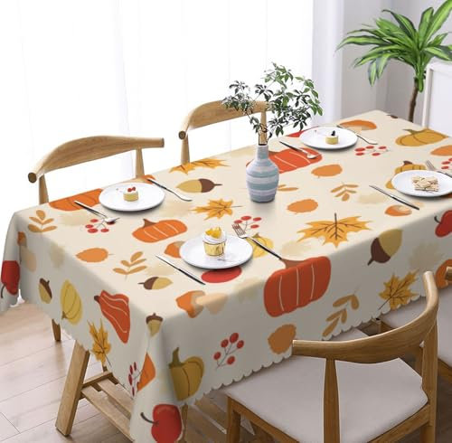 Mantel lavable rectangular 110 x 140 cm, hoja de arce, mantel para exteriores, protección antimanchas, fácil de limpiar, impermeable, para cocina, mesa de comedor, mesa de café, fiesta, jardín