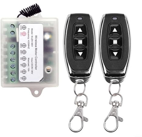 Motor-Fernbedienungsschalter, DC 8V 12V 24V 36V Wireless Motor Cotroller, RF Technologie, 433Mhz Funkfrequenz, für elektronische Schlösser, Motoren, elektrische Türen, elektrische Stellantriebe,