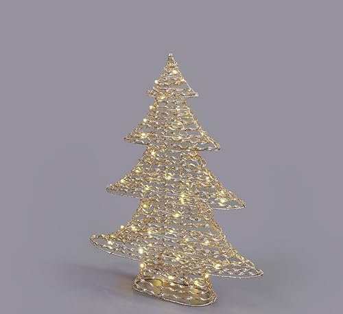 EDG Enzo De Gasperi Albero di Natale LED Stripes 60 Microled H 58 Cm L 48 Cm L 9,5 Cm Gold